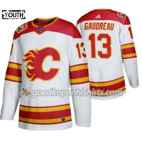 Calgary Flames Johnny Gaudreau 13 Adidas 2019 Heritage Classic Wit Authentic Shirt - Kinderen